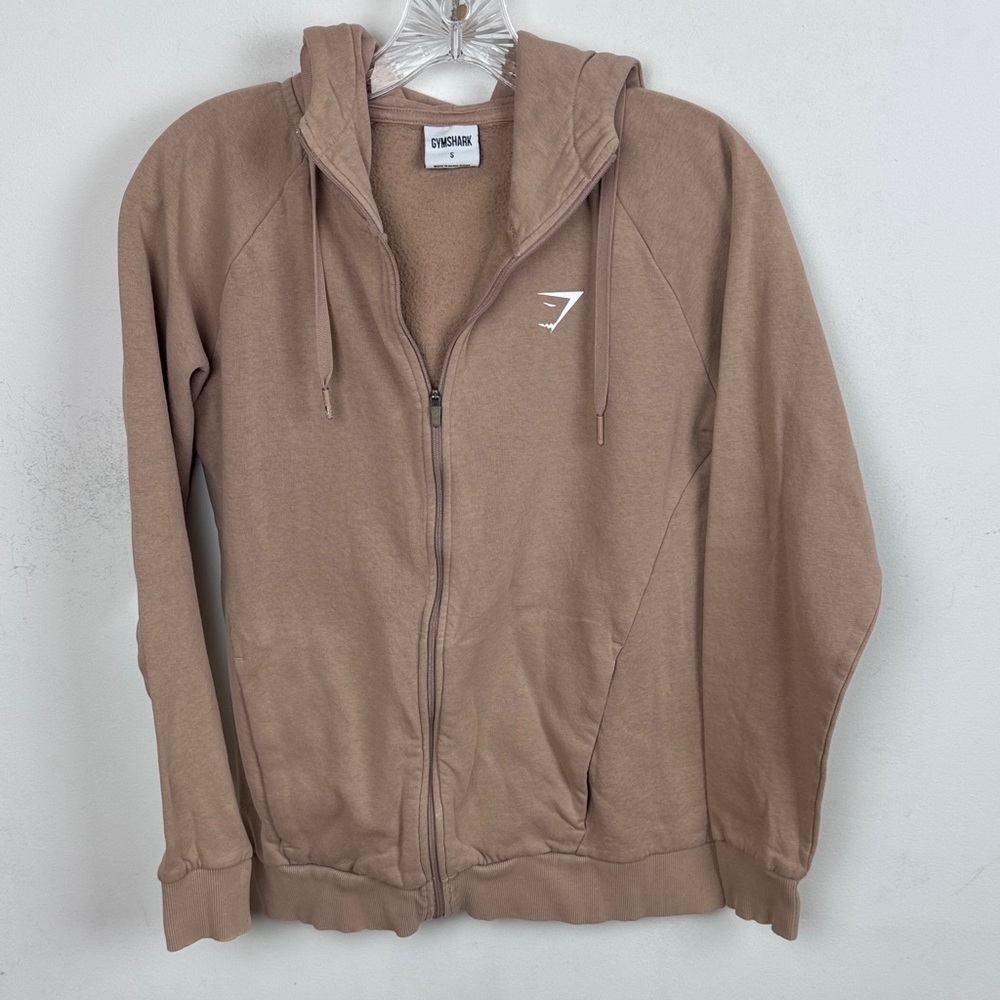 Gymshark Tan Zip-Up Hoodie